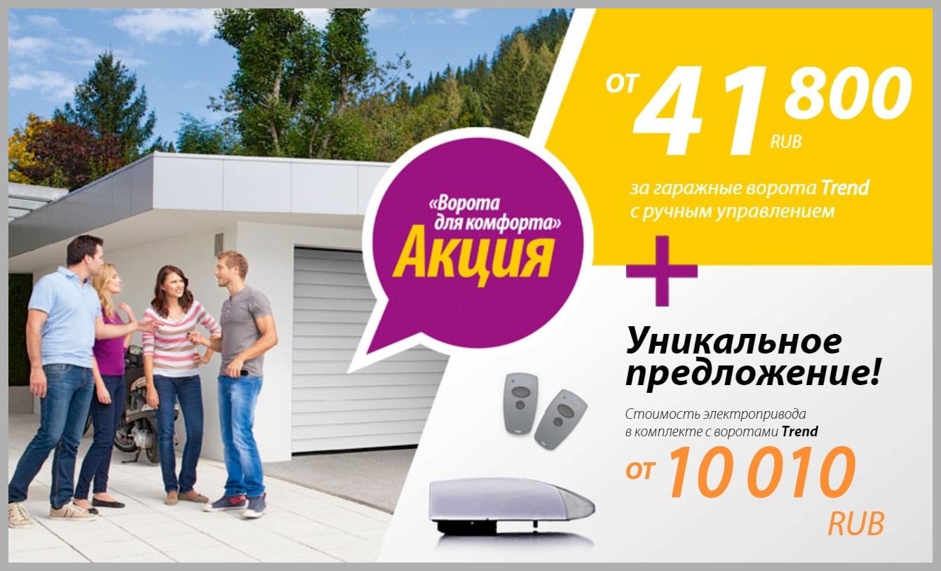 Гаражные ворота TREND от 41 800!